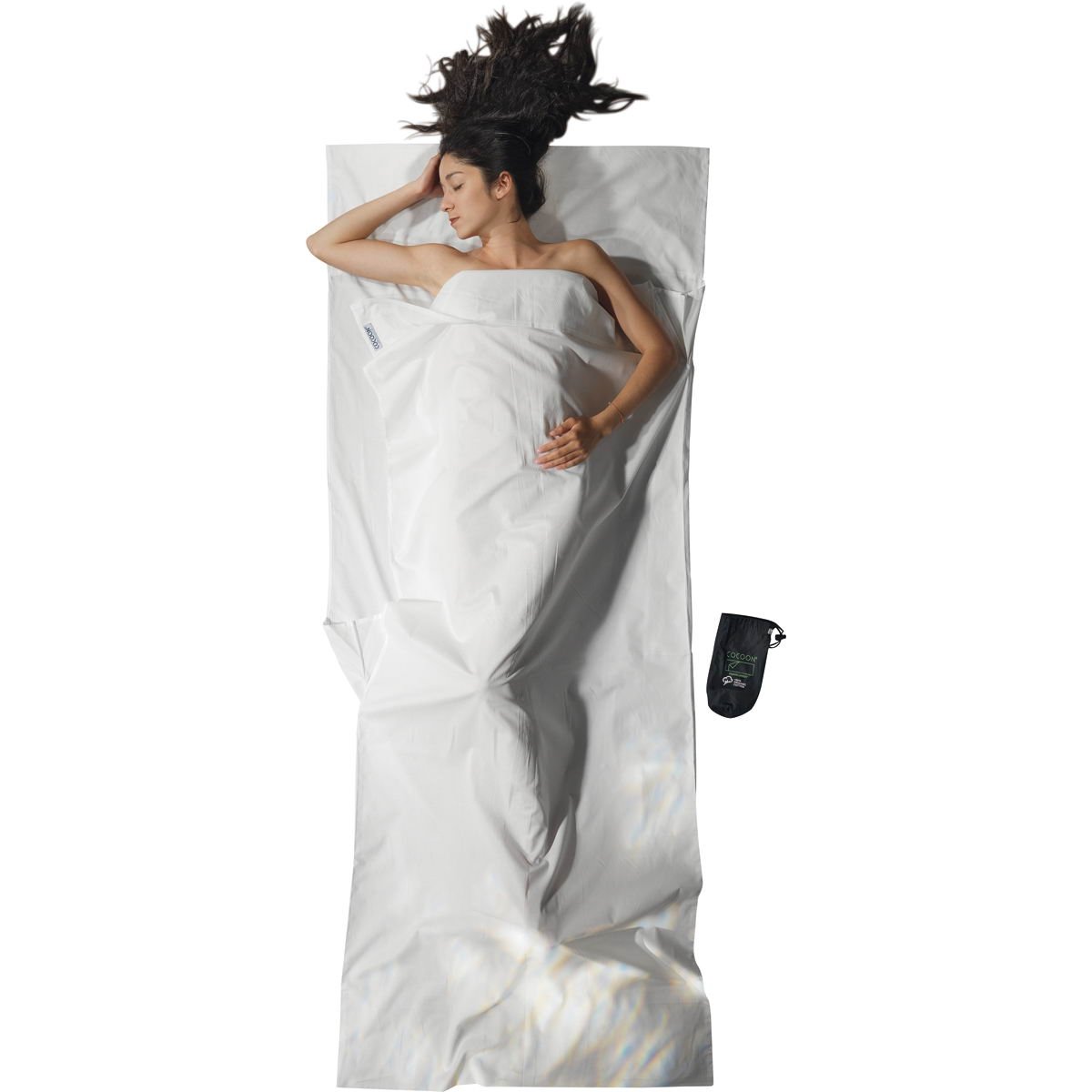Cocoon CT03 Unisex Adult Travel Blanket, White, 220 x 90 cm