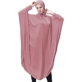 khalat Women's One-Piece Muslim Abaya Dress Large Overhead Prayer Ramadan Long Hijab Dress