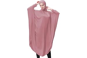 khalat Women's One-Piece Muslim Abaya Dress Large Overhead Prayer Ramadan Long Hijab Dress