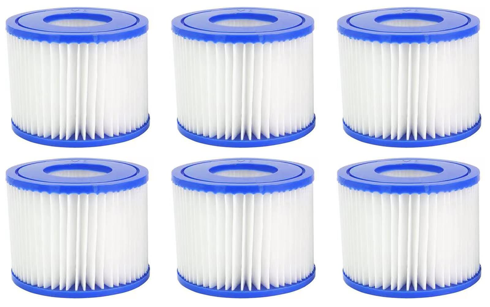 Mallez Hot Tub Filter, Replacement Filter Cartridge for Bestway Filter Size VI, for All Lay-Z-Spa Models - Paris Miami Vegas Monaco Palm Spring Cancun Helsinki etc.
