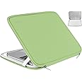 Laptop Sleeve Case 15.6 Inch, Durable Shockproof Protective Cover Flip Case Briefcase Carrying Bag Compatible with 15.6" HP, ASUS, Lenovo, Acer, Notebook, Computer, Light Green