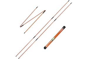 RUTHNISSI Golf Alignment Sticks (Pack of 2) 48-inch Collapsible Golf Alignment Sticks for Aiming,Putting,Full Swing Trainer,Posture Corrector,Portable Golf Training Equipment with Tube Case