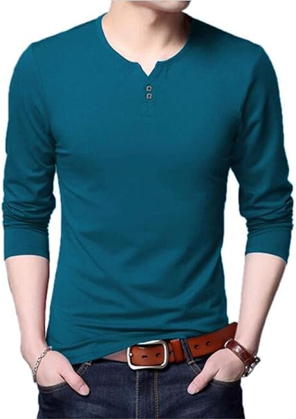 slim fit henley t shirt