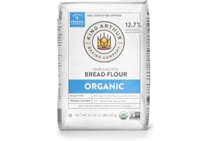 King Arthur Flour Unbleached Bread Flour Organic - Pack of 3 (2lbs Each Bag)3