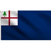 DMSE Bunker Hill American Revolution War England 1775 Breed's Flag 2X3 Ft Foot 100% Polyester 100D Flag UV Resistant (2' X 3' Ft Foot)