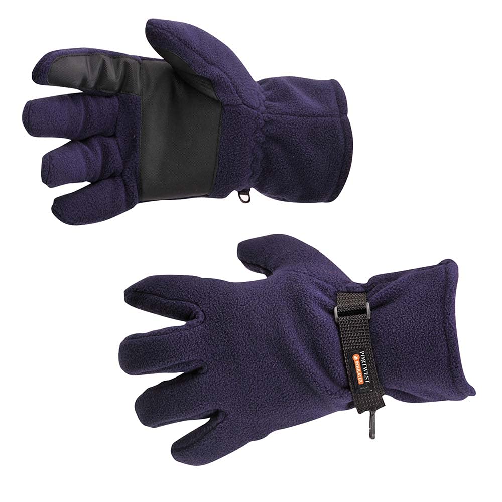 Portwest Fleece Glove Insulatex Lined, Size: One Size, Colour: Navy, GL12NAR