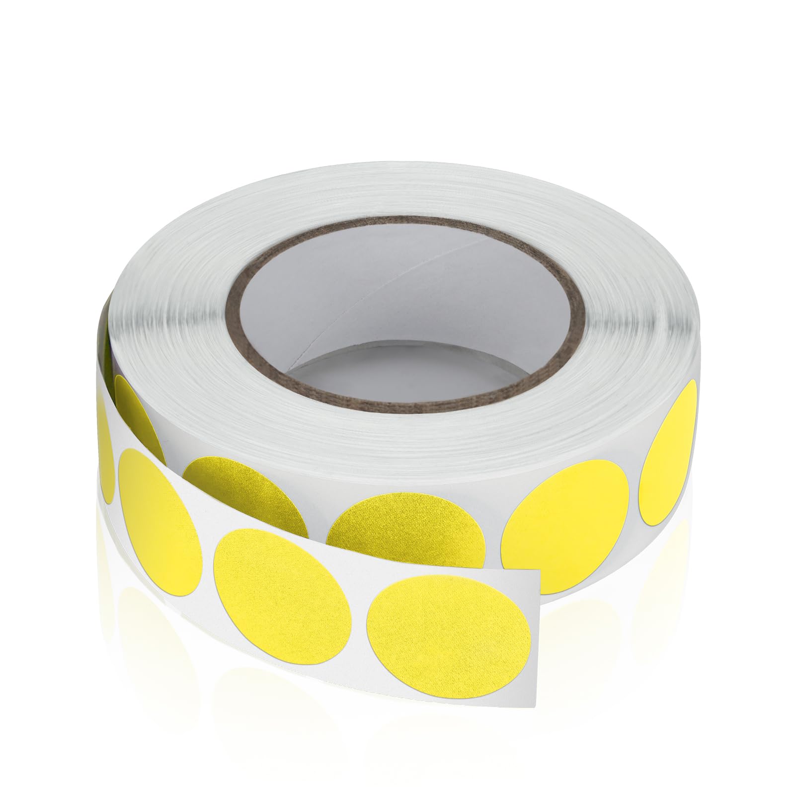 Meitaat Round Stickers Yellow 19 mm Circle Labels with Color Coding Dot Sticker Waterproof Removable Roll 1000 PCS