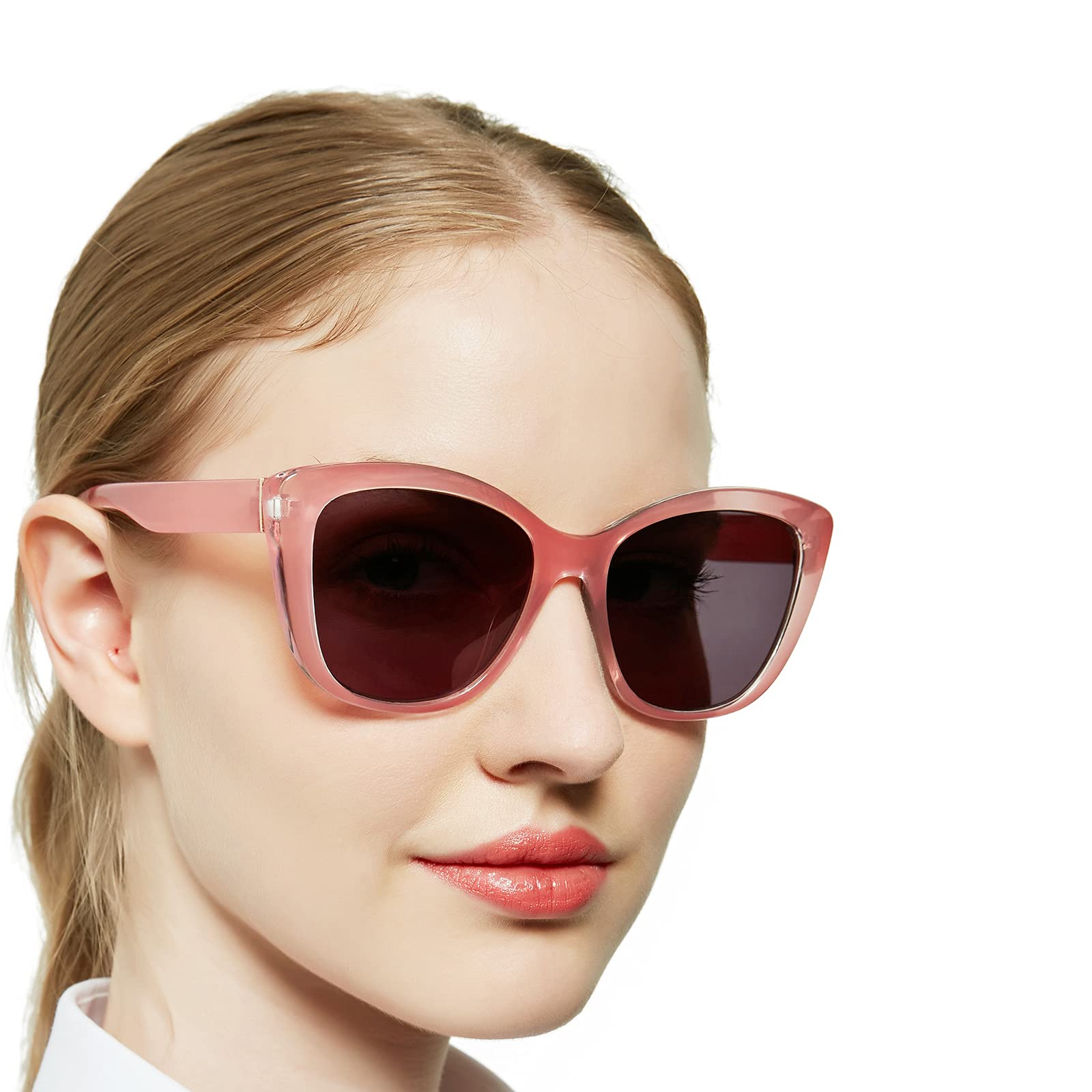 Photo 1 of MARE AZZURO Cat Eye Readers Sunglasses Women Oversized Square Sun Reading Glasses 0 1.0 1.25 1.5 1.75 2.0 2.25 2.5 2.75 3.0 3.5 (Pink, 3.50)