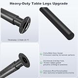 Amazing Tour Adjustable Table Legs 710-1100mm 4 Pack Black Heavy Duty Steel view 5