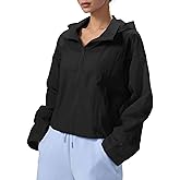 altiland Cool Feeling Water Repellent Raincoats for Women - Lightweight Hooded Outdoor Cycling Jacket Windbreaker