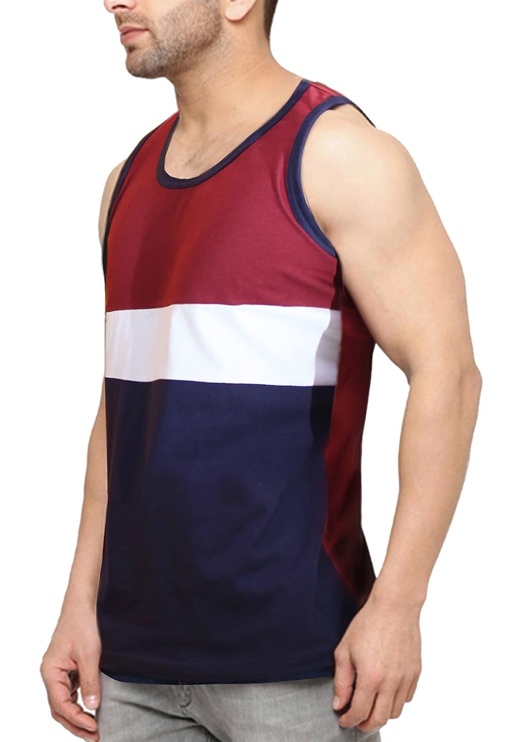 his'en'her men's regular sleeveless sports / gym cotton solid vest