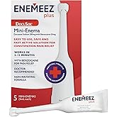 Enemeez Docusol Plus Docusate Sodium Enema - Clear 5 ml, 5 Count, Fast-Acting for Constipation