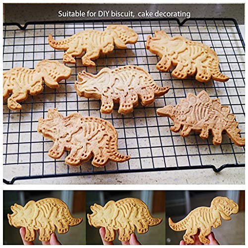 Dinosaurier Plätzchenformen, Ausstechformen Brot, Ausstechformen Kinder, Dessertringe Stegosaurus, Tyrannosaurus Rex… – Bild 8
