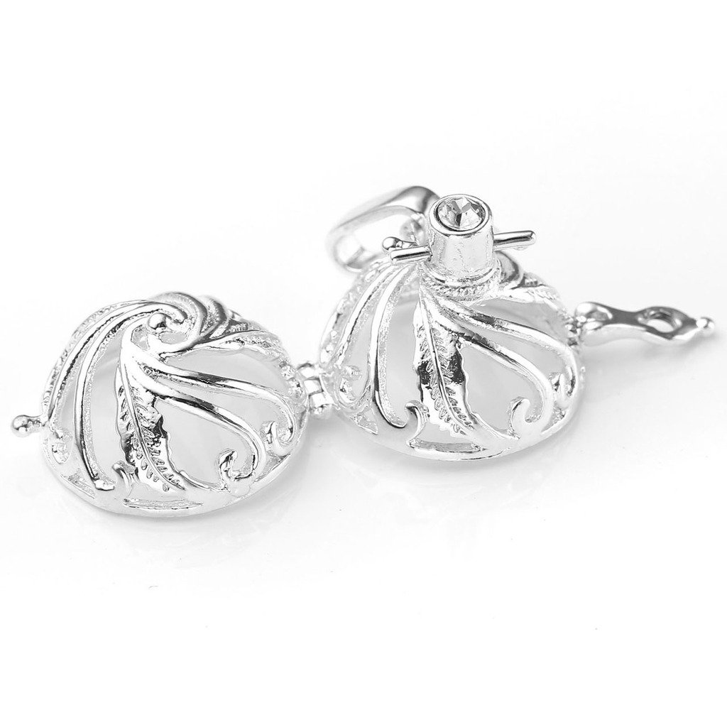 Top Plaza 7 Chakra Stones Reiki Healing Energy 16mm Ball Beads Locket Pendant Charms Memory Secrets Wishes Pendant Chain Necklace Set