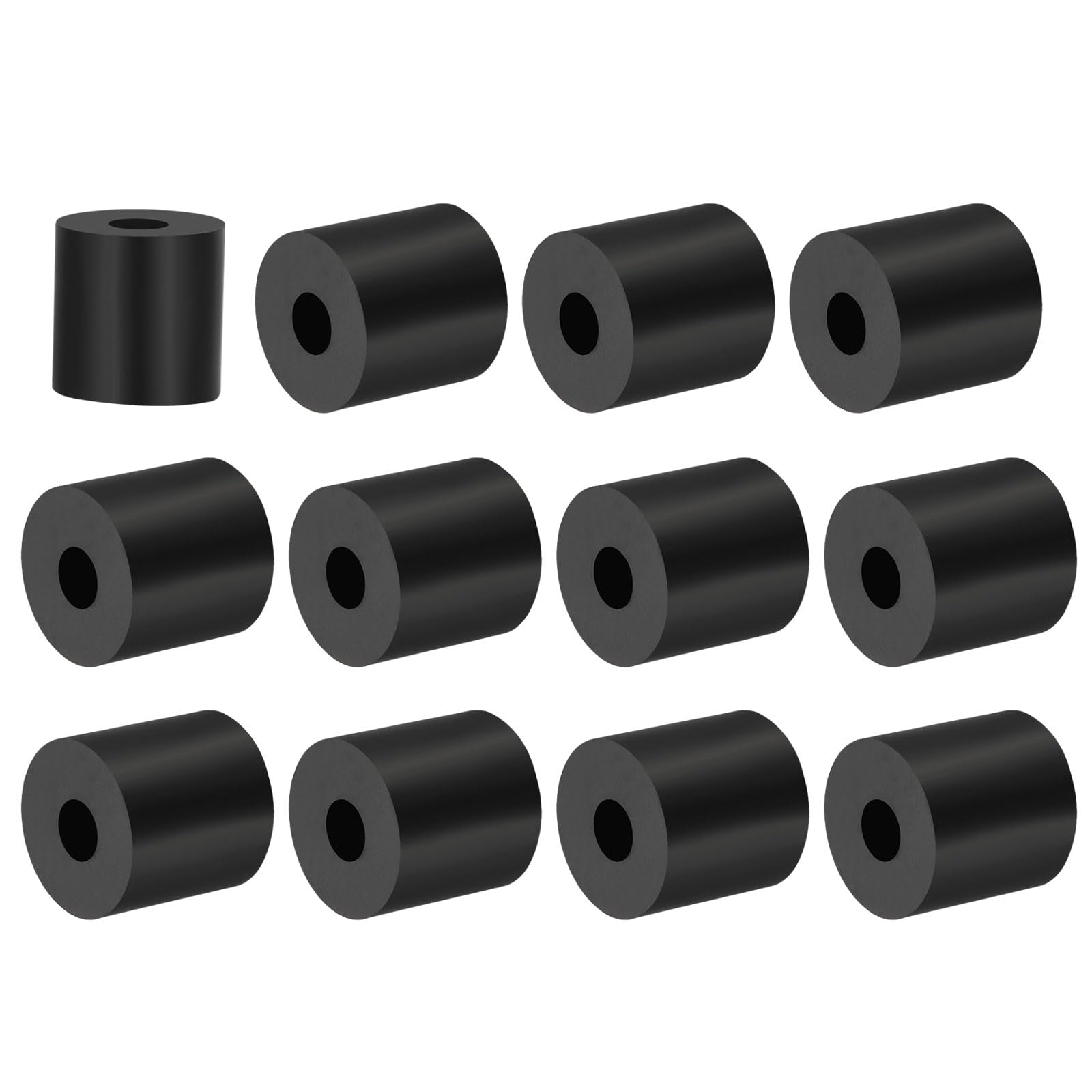 PATIKIL Multi Purpose Rubber Spacer, 12 Pcs 10mm ID x 30 OD x 30mm T Neoprene Round Anti-Vibration Isolation Pads Isolator Rubber Bushings Spacer Washer for HVAC Bolts Car Accessories