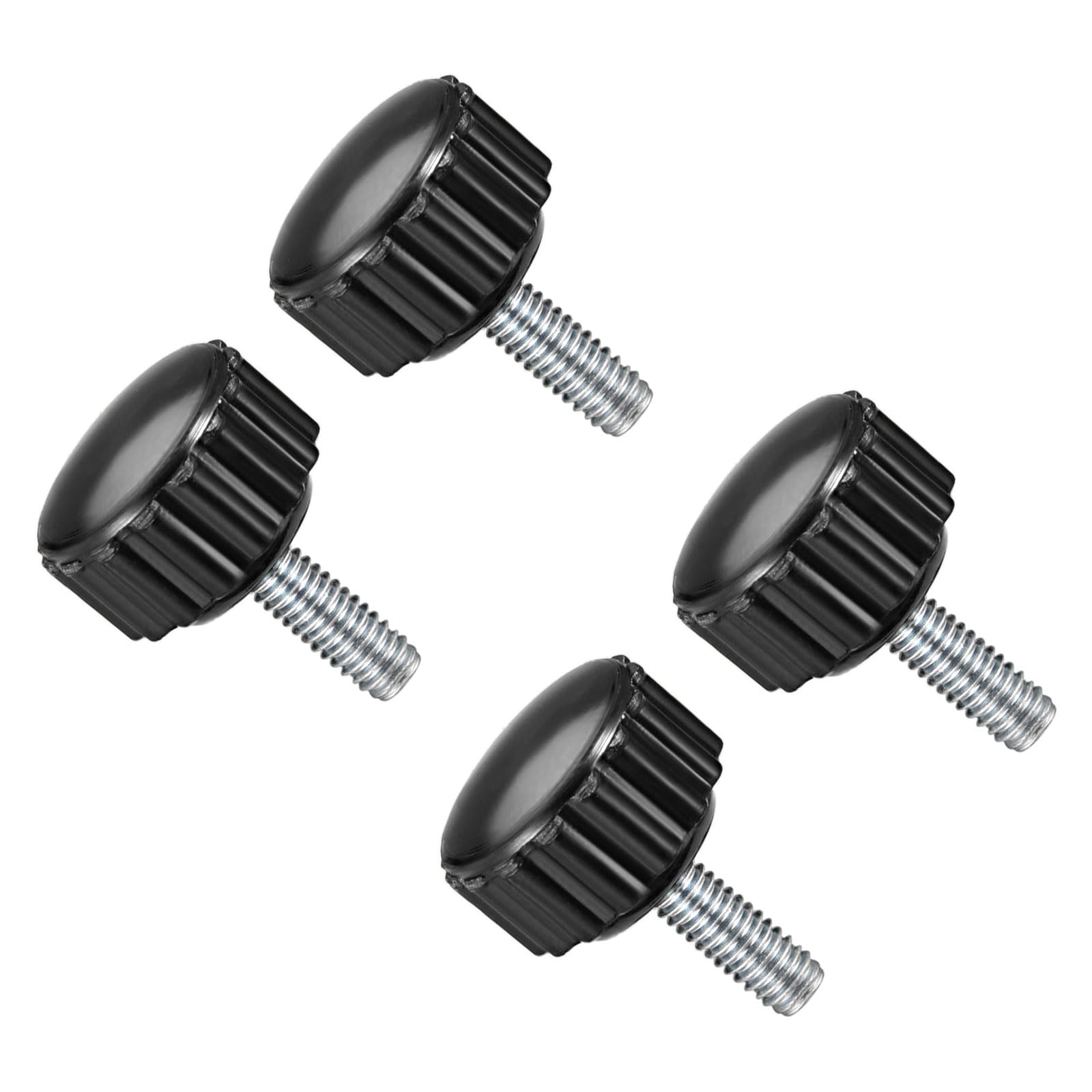 CoCud Knurled Thumb Screws, M4 Thread 10mm Thread Length 16mm Round Head, Plastic Knobs Clamping Screws - (Applications: for Sawing Machines), 4-Pieces