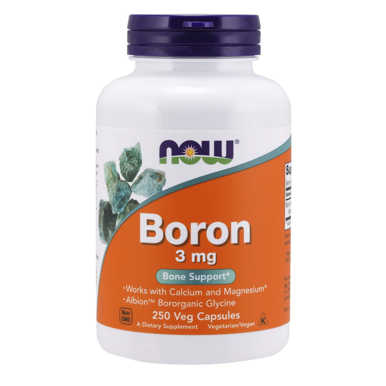 NOW Supplements, Boron 3 mg, 250 Capsules Buy Online in United Arab