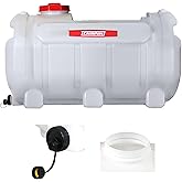 Chapin 98142 Water Storage Tank, 40‑Gallon, Utility Water Supply, Translucent Chemical‑Resistant Poly Tank, 6" Wide Cap, 2" Drain & Garden‑Hose Port for Farms, Acreage, Gardens & Orchard