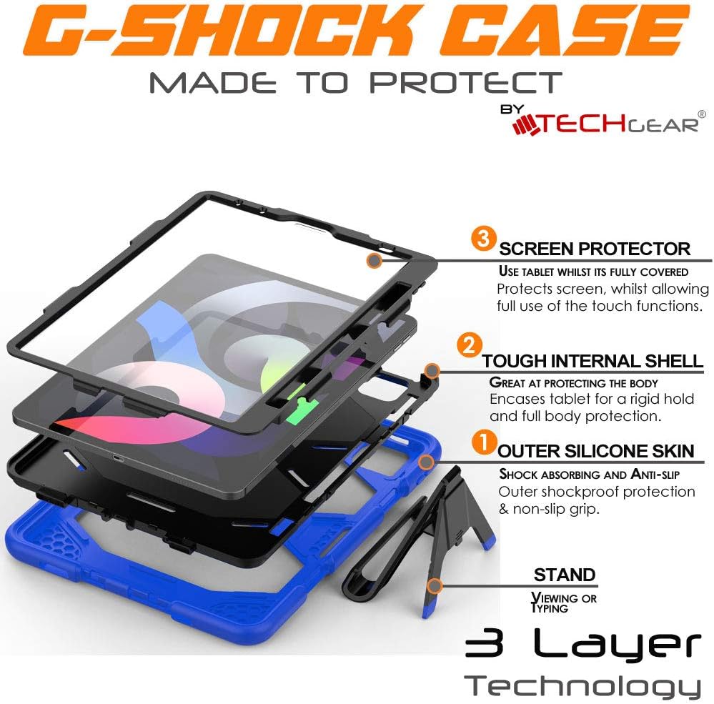 TECHGEAR G-Shock Case for iPad Air 5 2022, Air 4 2020 (5th/4th Generation) Hard Case - Image 3
