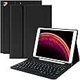Keyboard Case for iPad 10.2" 9th 8th 7th Generation, with Detachable Bluetooth Keyboard and Pencil Holder, for iPad 10.2 Inch/iPad Air 10.5"(3rd Gen)/iPad Pro 10.5 in, Auto Sleep/Wake Function (Black)