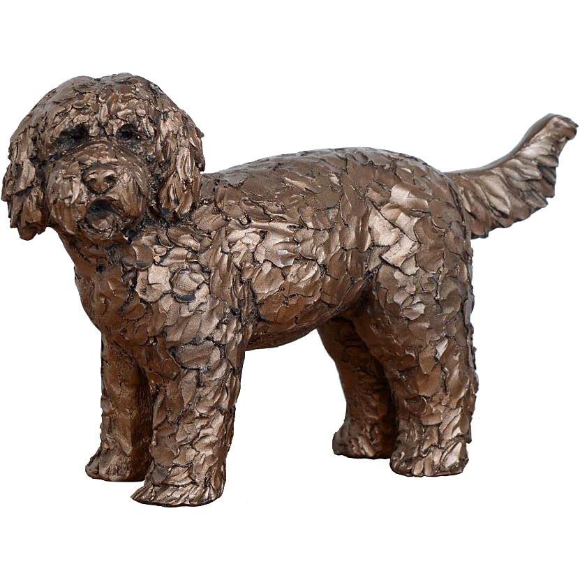 Frith Cold Cast Bronze Button Labradoodle Dog