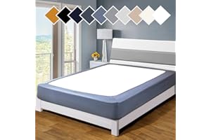 Twin Six Premium Bed Box Spring Cover, Update Bed Skirt, Mattress Protector Encasement,Full/Full XL Size, Grey