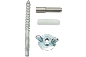 Xadnitu 30 Pack 1/4"-20 x 2-1/4" Hurricane Anchor Kit, Hardware Installation Guide Anchoring Set for Window Board Panel Shutter Mounting and Fastening