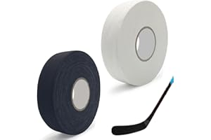 Hockey Tape Roll 25mm x 25m, Black White Cloth Hockey Stick Tape for Ice Hockey