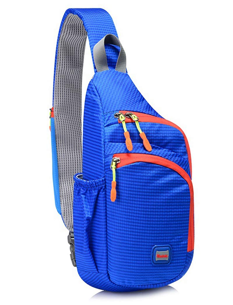 Gisdanchz Small Rucksack for Men, Backpack Daypack Lightweight Waterproof Man Bag Cross Body Personal Pocket Sling Bag Shoulder Crossbody Bag Water-proof Gym Sport Bags Women for Hiking Travel, Blue