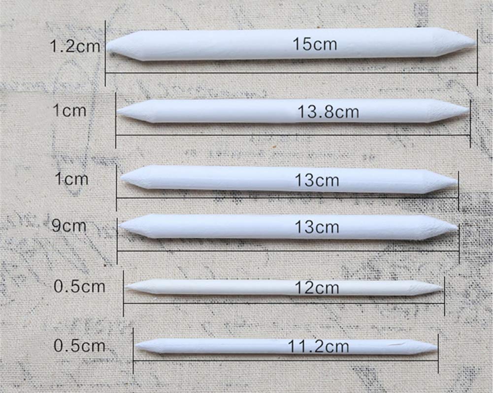 Home White Colored Pencils Sketch 6 Sizes Art Sketch Drawing Tool