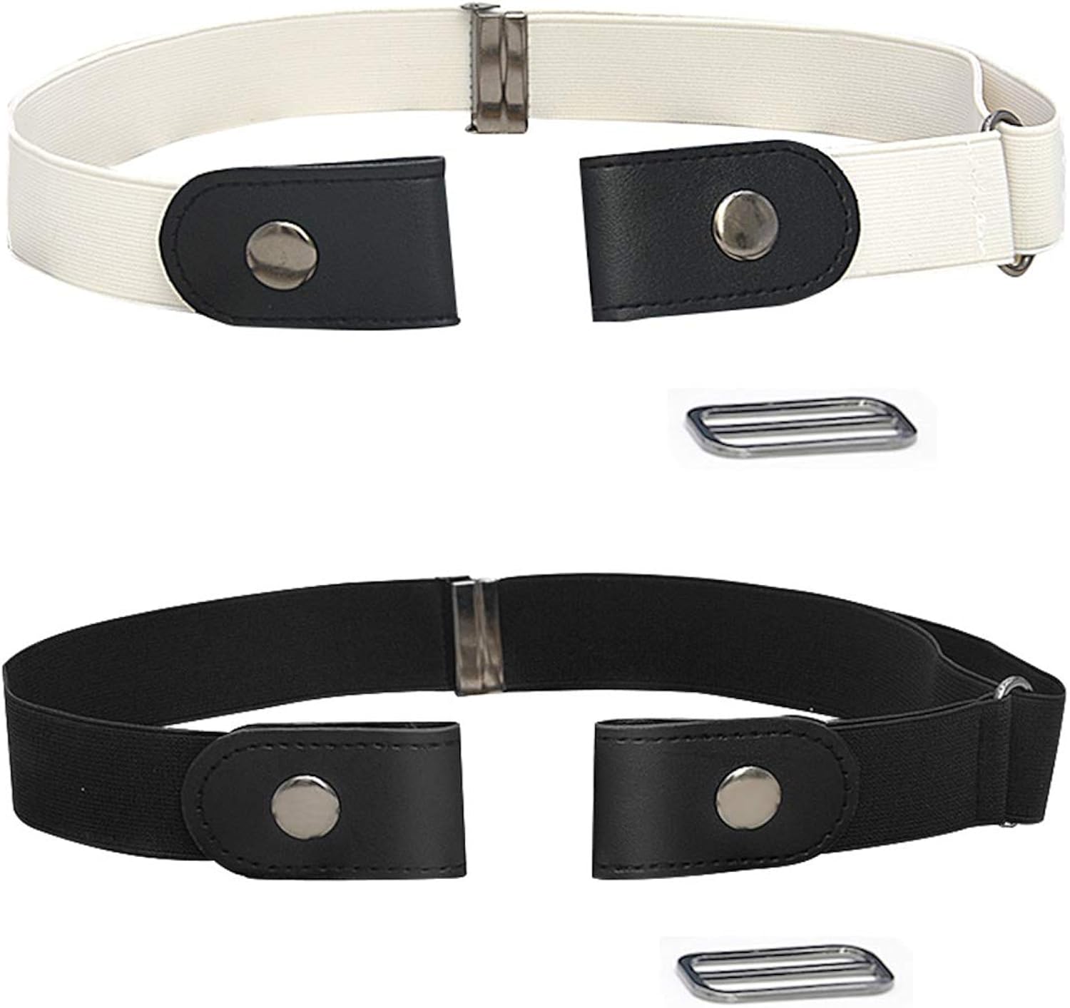 2 pcs no buckle belt bucklefree elastic belt,Unisex