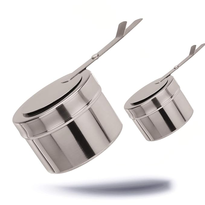 Kerafactum® - 2 Stück Brennbehälter Brennpaste Brennpastenbehälter Behälter für Fondue Speisewärmer oder Chafing Dish 2 teili