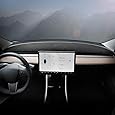 LUCKEASY Interior Auto Accessories for Tesla Model 3 2017-2021 Dash Mat Dashmat Carpet Cover Non-Slip mat (Front mat Black)