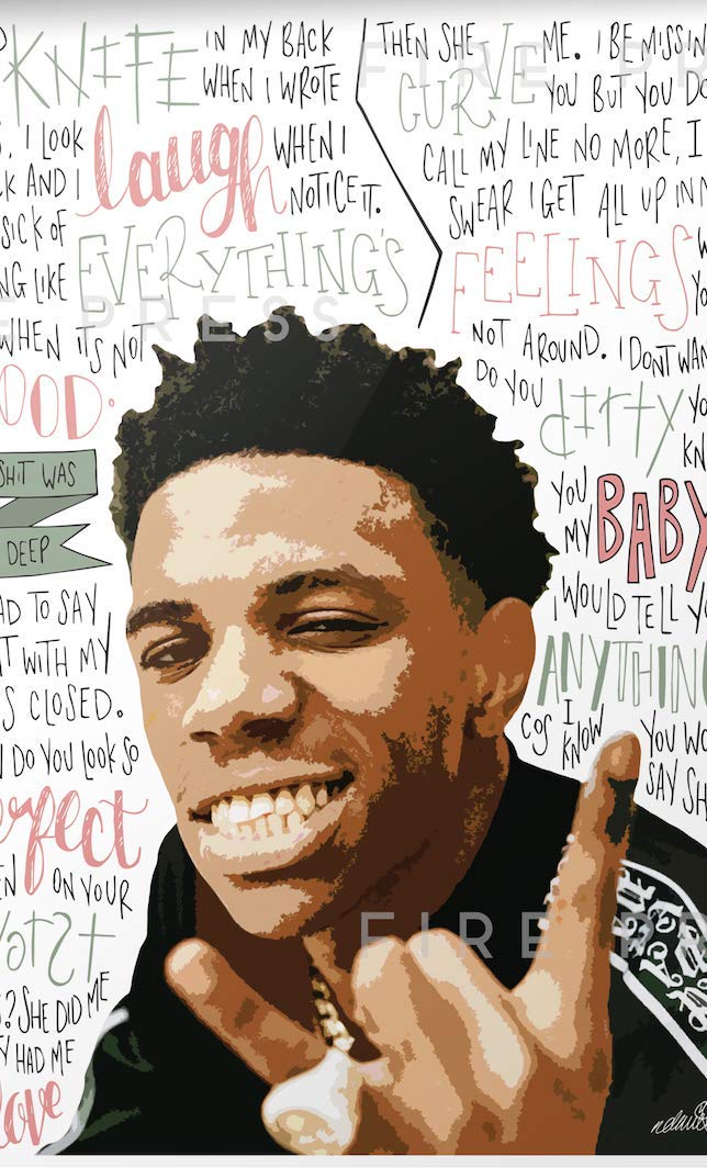 A Boogie Wit Da Hoodie Inspired Poster Print Amazon Co Uk Handmade