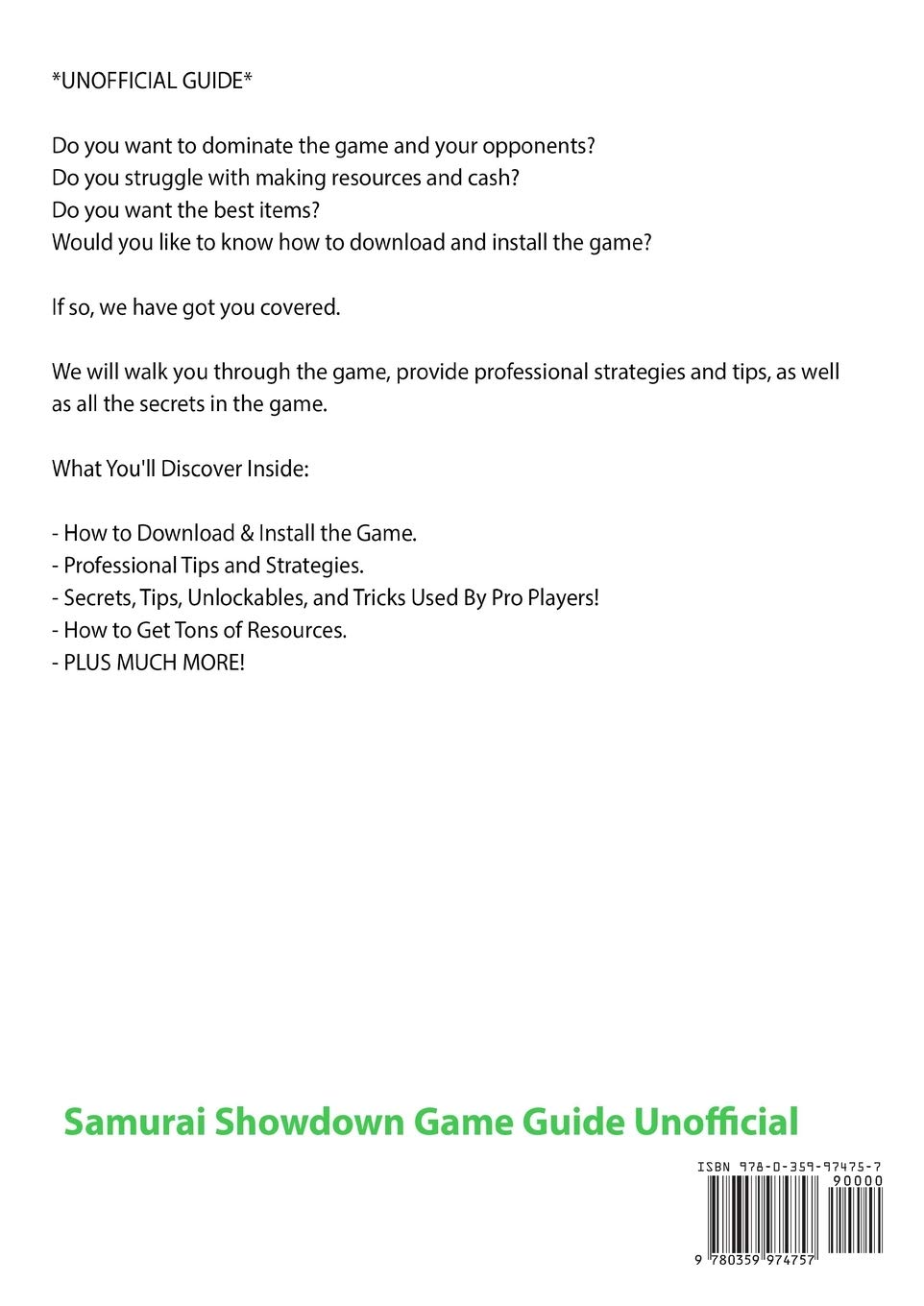 Amazon Fr Samurai Shodown Game Switch Ps4 Pc Characters Tips Walkthrough Strategy Guide Unofficial Gamer Master Livres