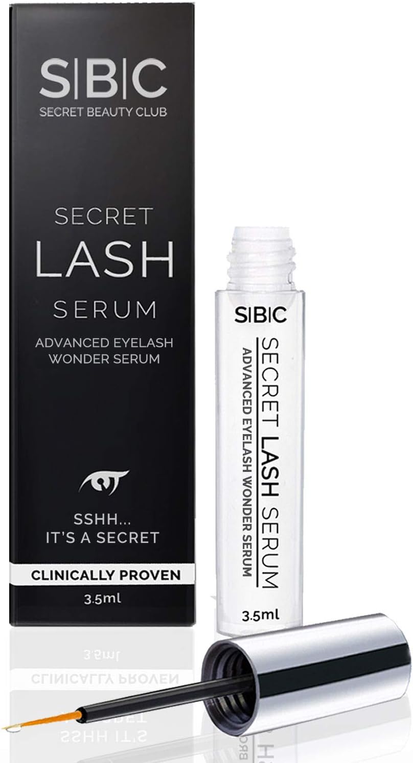 EYELASH SERUM by SECRET BEAUTY CLUB, 1 Way to Repair Extension Damage Fast, No Need for False Eyelashes, Top Enhancing Stimulating Growth Treatment, Best for Lashes & Brows