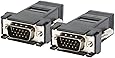 SMAKN&reg; 2 Black VGA Extender Adapter to Cat5/cat6/rj45 Cable