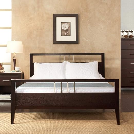 Amazon Com Domusindo Chrome Accented King Size Platform Bed
