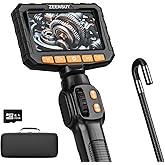 Two-Way Articulating Borescope Camera with Light, Industrial Endoscope Inspection Camera with Light, 0.24in Articulated Probe, 5FT Flexible Snake Scope for Wall Automotive Engine Plumbing HVAC Inspect