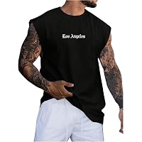 RoseSeek Men's Number & Letter Graphic Tee - Crew Neck Short Sleeve, Preppy Casual T-Shirt - View #6