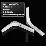 SAYAYO EJR200W-4P Shelf Bracket Corner 200x150mm White 4 Pieces view 4