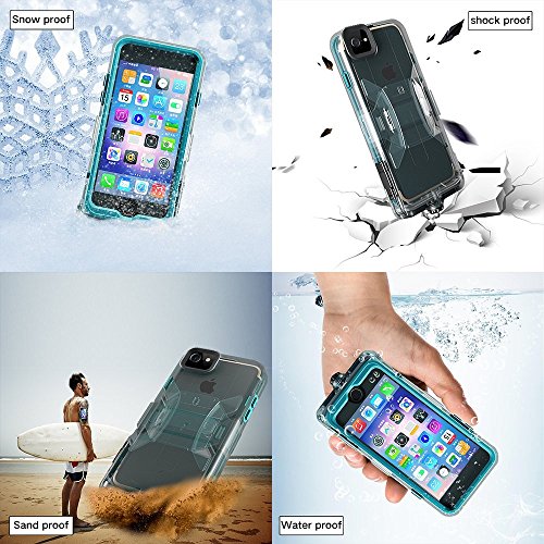 UWEAR Waterproof Case for iphone 8 iphone 7 with Armband Belt,Running Swimming Diving Protective Case Cover,Shockproof / Dropproof / snowproof for Outdoor Water Sports (4.7 inch only) (i7 Blue) - Thumbnail 7