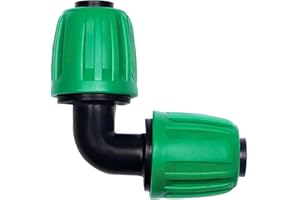 WZFLRUA 12 Pack 1/2 Inch Drip Irrigation Elbow (1/2" ID x 0.65" OD), Drip Line Irrigation Locked Barbed 90 Degree Elbow for 1/2'' Irrigation Tubing Anti Leak Irrigation System Elbow Fittings