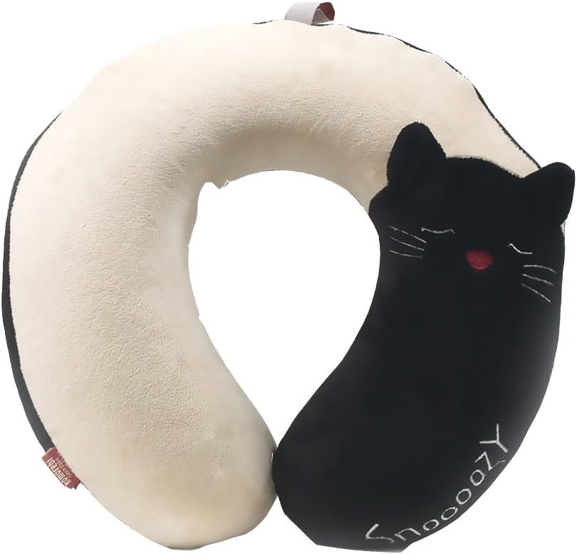 Snoooozy 8809458582128 Neck Pillow(Cat_Black)