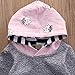 Baby Girl 2pcs Set Outfit Gray Hoodies+Cloud Print Pink Long Pants Suit (0-6months, Pink)