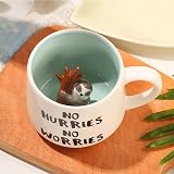 LOZACHE 3D Sloth Coffee Mug 12oz Funny Cartoon Handmade Figurine Cup