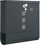 SONGMICS GMB120G01 Wall-Mounted Post Box with Lock and Rotating Lid