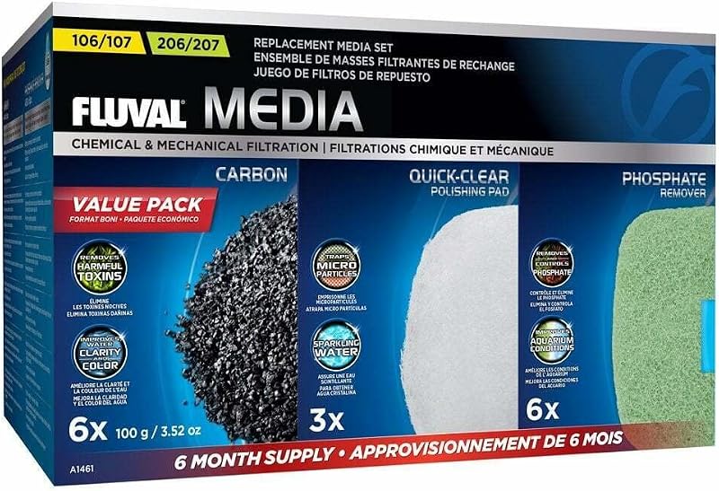 Fluval 107/207 Media Value Pack Filtration Media 6 Month Supply