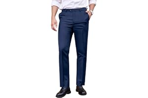 COOFANDY Men's Classic Fit Dress Pants Flat Front Straight Formal Pants Wrinkle Free Expandable Waist Suit Pants