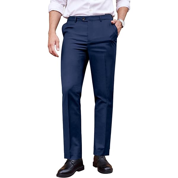 perry ellis men's modern fit solid stretch resolution dress pant Perry Ellis Portfolio Men's Slim Fit Solid Flat Front Pants in Black, Size 34, 100% Polyester main image 1